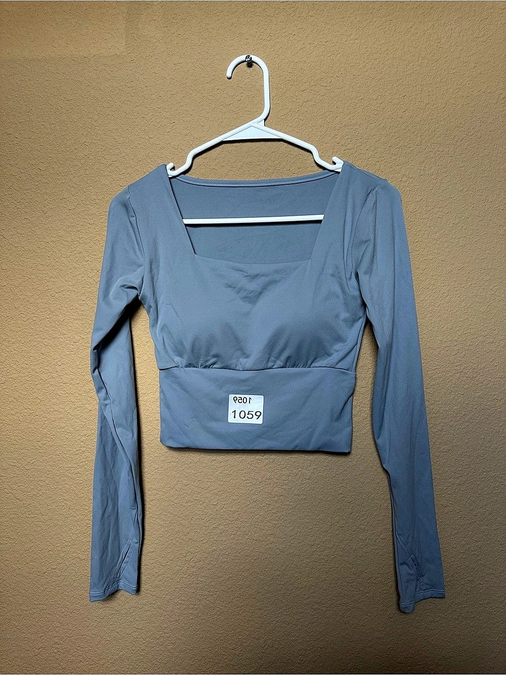Brand New without tag Blue Long Sleeve Crop Top size s